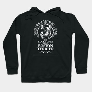 Boston Terrier Guardian Angel dog mom Hoodie